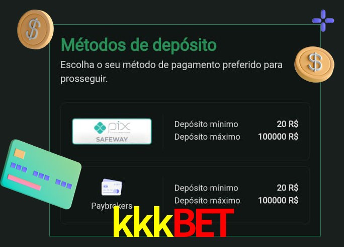 O cassino kkkbet oferece uma grande variedade de métodos de pagamento